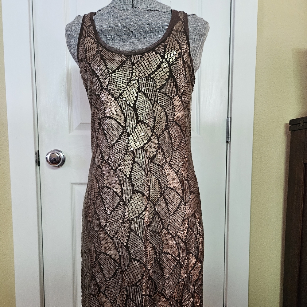 Chelsea and violet gold sequin dress
